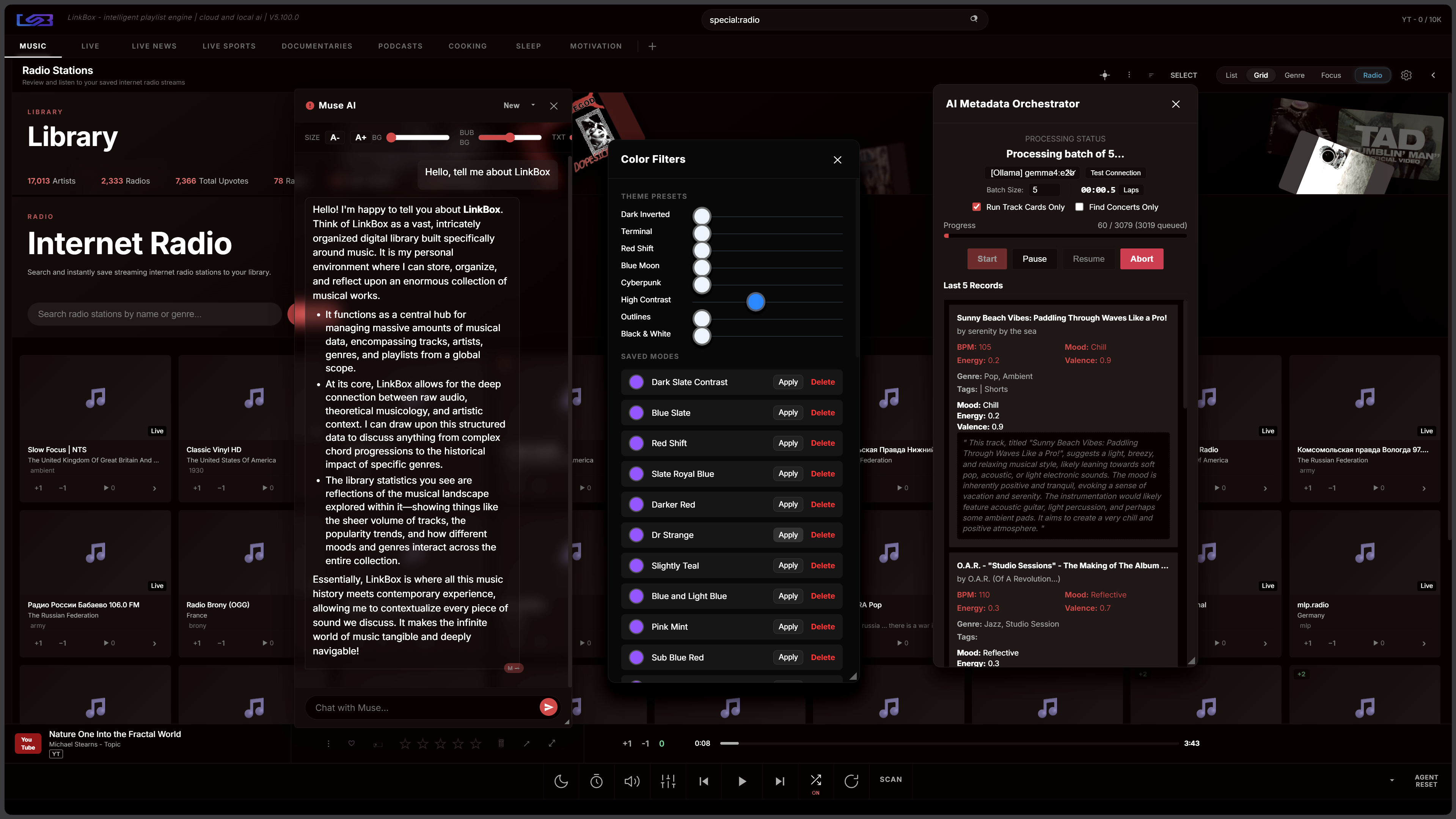 Internet radio and smart library
